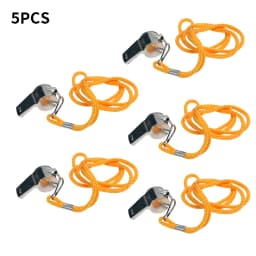 Metal Whistle Referee Sport Rugby Stainless Steel Whistles Football Team Sports Training Yellow Lanyard Whistle