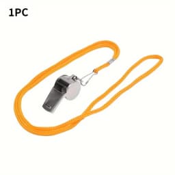 Metal Whistle Referee Sport Rugby Stainless Steel Whistles Football Team Sports Training Yellow Lanyard Whistle