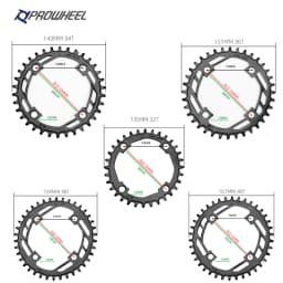 Prowheel Mountain Bike Round Sprocket 104BCD-32T 34T 36T 38T 40T Steel Plate Bike Chainring Compatible: 1X7/8/9/10/11/12 Speed