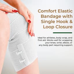 1 Roll Elastic Bandage Wrap,Stretch Compression Bandage Stretches up to 450cm for Sports, Sprains, Calf, Ankle, Foot
