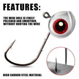 5-30Pcs Big Fish Eye Jig Head Hooks 2.5g 3.5g 5g Shank Barbed Root Ned Rig Fishing Soft Lure Kit Tackle Pesca Gear Carp Fishhook