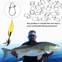 PROBEROS 200pcs Fishing Snap Lure 00#-4# Connector Fishing Clip Carabiner Snap Quick Change Snap Terminal Stainless Steel Tackle