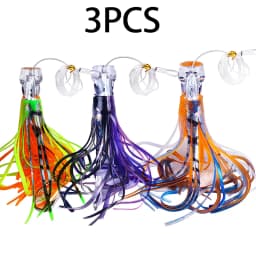 1pcs 65g/100g Resin Head Octopus Soft Skirt Lure Deep Sea Boat Fishing Big Trolling Bait for Tuna Wahoo Fast Sinking