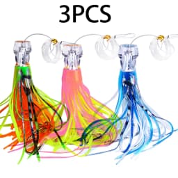 1pcs 65g/100g Resin Head Octopus Soft Skirt Lure Deep Sea Boat Fishing Big Trolling Bait for Tuna Wahoo Fast Sinking