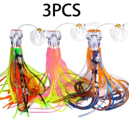 1pcs 65g/100g Resin Head Octopus Soft Skirt Lure Deep Sea Boat Fishing Big Trolling Bait for Tuna Wahoo Fast Sinking