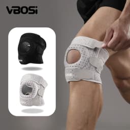 1 Piece Women Men Upgraded Anti-slip Breathable Adjustable Knee Support Patellar Silicone with Air Holes For Bask