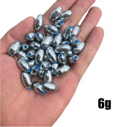 10pcs/Lot Alloy Hollow Olive Fishing Sinkers 3g/4g/5g/6g/7g/8g/9g/10g/12g/15g Carbon Steel Fishing Weights Fishing Accessories