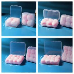 2/4/6/12/20PCS Gift Soft Wax Cotton Earplugs Wax Kneadable Ear Plugs Airplane Sound Insulation Noise Reduction Ear Plug Unisex