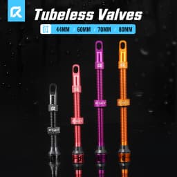 RYET Presta Tubeless Valves 44/60/70/80mm Tubeless Bike Valves for Road/MTB CNC Aluminum Valve Core Removable Sealant-Com