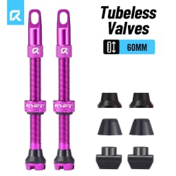 RYET Presta Tubeless Valves 44/60/70/80mm Tubeless Bike Valves for Road/MTB CNC Aluminum Valve Core Removable Sealant-Com