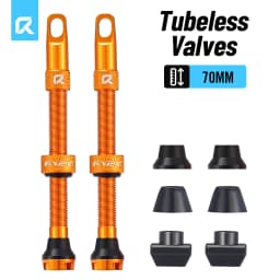 RYET Presta Tubeless Valves 44/60/70/80mm Tubeless Bike Valves for Road/MTB CNC Aluminum Valve Core Removable Sealant-Com