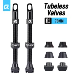 RYET Presta Tubeless Valves 44/60/70/80mm Tubeless Bike Valves for Road/MTB CNC Aluminum Valve Core Removable Sealant-Com