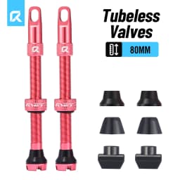 RYET Presta Tubeless Valves 44/60/70/80mm Tubeless Bike Valves for Road/MTB CNC Aluminum Valve Core Removable Sealant-Com