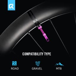 RYET Presta Tubeless Valves 44/60/70/80mm Tubeless Bike Valves for Road/MTB CNC Aluminum Valve Core Removable Sealant-Com