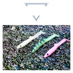 17pcs Mixed Color Raglou Sea Fishing Spinning Soft Lure Silicone Bait Shad Silicone Fishing Trolling Artificial Bait