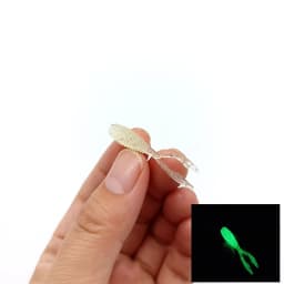 DUODUOYU 10PCS 0.4g/35mm Mini Ajing Soft Fishing Lure Twin Tail Isca Artificial Bait Wobbler Ocean Rock Silicone Fishing Tackle