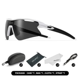 AIELBRO Sports Sunglasses for Men Women Cycling Running - UV400 Protection Bicycle Glasses for Road Bike & Outdoor Activities