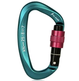 Outdoor Professional Rock Climbing Accessories Aluminum Carabiner 25kN Lock D-Shape Safety Buckle For Keys Tools Equipment