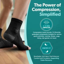 1Pair Ankle Foot Sleeves Compression Open Toe Elastic Breathable Socks Relief Sleeve Sports Running Fitness Foot Protection