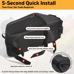 New Bike Trunk Bag Upgrade 900D 10L Large Capacity Anti-Tear Multi-Use Quick Install Fixing Commuting Outdoor Bicycle Accessory