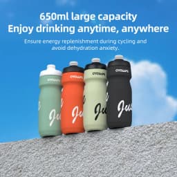 CYCLAMI Bicycle Water Bottle 650ml PP5 Plastic for MTB Road Bike Water Cup Outdoor Sports Portable Squeeze Drink Cycling Kettle
