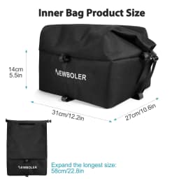 NEWBOLER E-Bike Cargo Rack Bag Iron Large Capacity Bike Basket Rear Rack Bike Baskets for Outdoor Travel Shopping MTB Road Bike