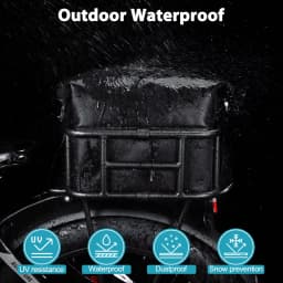 NEWBOLER E-Bike Cargo Rack Bag Iron Large Capacity Bike Basket Rear Rack Bike Baskets for Outdoor Travel Shopping MTB Road Bike