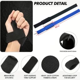 Weightlifting Wrist Straps Strength Training Adjustable Non-slip Gym Fitness Lifting Strap Wrist Support Sports Grip Band