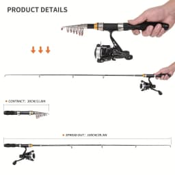 Ultra Short Mini Ice Fishing Rod Telescopic 1M-2.3M Pocket Travel Pole for Lure Fish in Saltwater Freshwater Winter