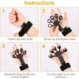 Finger Exerciser, Grip Trainer, Hand Therapy, Finger Workout Device, and Hand Strength Trainer