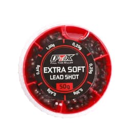 Extra Soft Lead Shot Split Shot Sinkers 50g Weight Assortment Box (0.2g 0.25g 0.3g 0.4g 0.6g 1.0g) for Float Fishing Rig Tackle