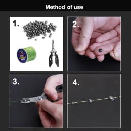 Extra Soft Lead Shot Split Shot Sinkers 50g Weight Assortment Box (0.2g 0.25g 0.3g 0.4g 0.6g 1.0g) for Float Fishing Rig Tackle
