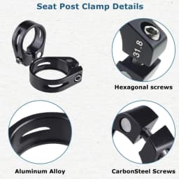 Cycles Bike Tube Clip Saddle Fixed Bicycle Accessories Aluminum Alloy 28.6/31.8/34.9mm Bike Parts Seatposts Clamp