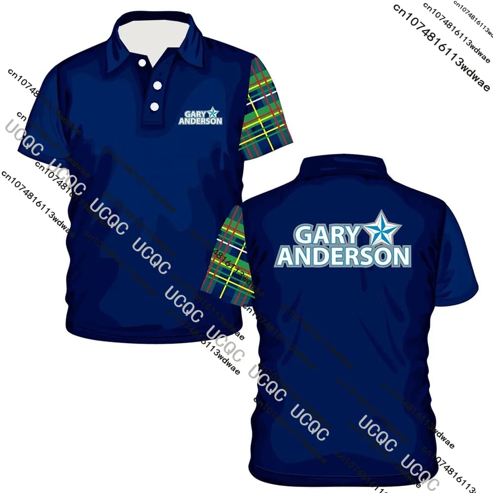 New Gary Anderson Replica Jersey Dart Sports Zipper Polo Shirt Sports Dry Quickly Men's T-Shirt Children's Clothing Tee Womans