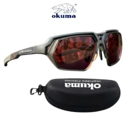 Okuma Fashion High End Polarized Fishing Glasses 5-Piece Set UV400, Anti Stray Light Clear Field of View