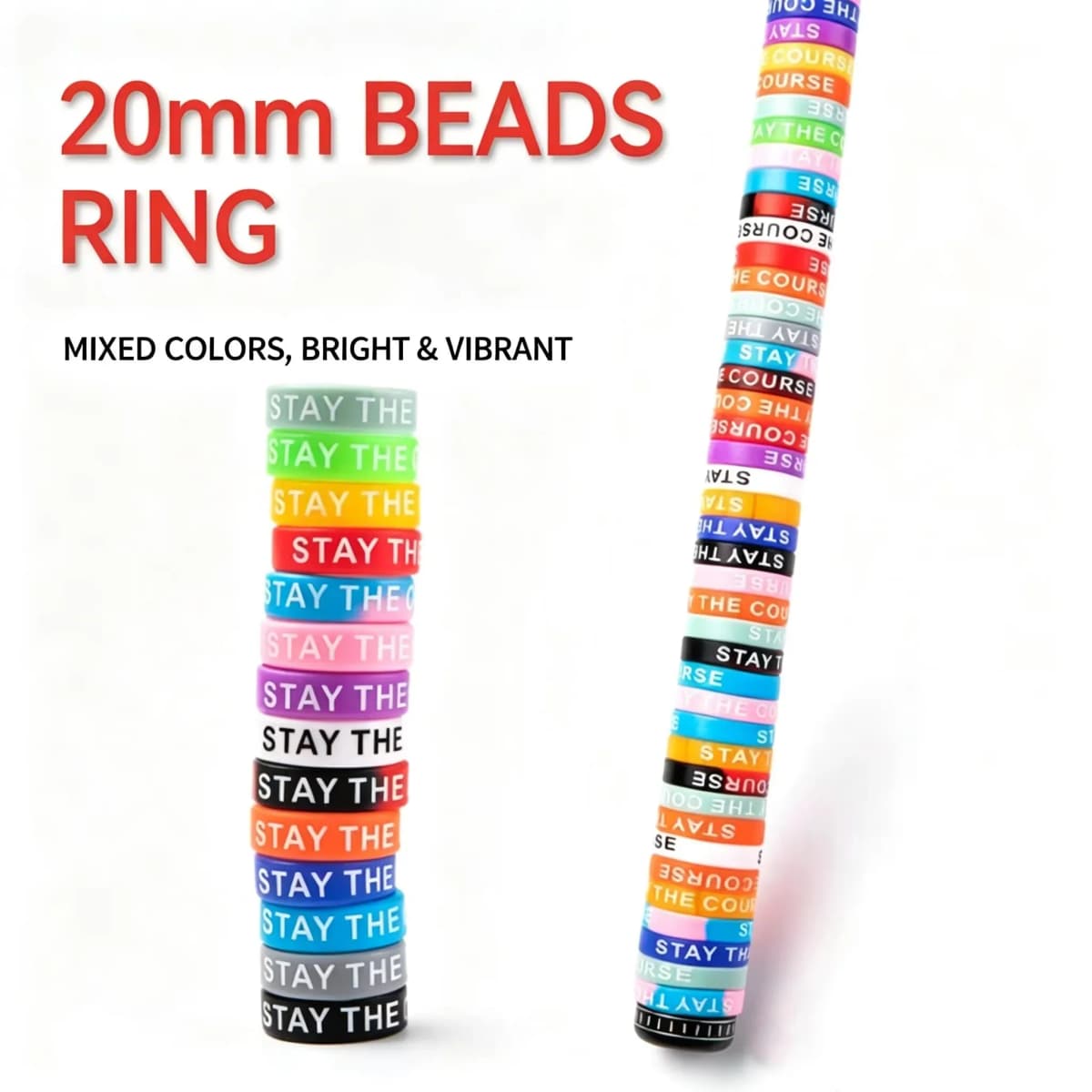 13mm/20mm 20PCS Protective Silicone Ring Color Decorative Ring Fishing Rod Slingshot Anti-slip O-ring Handle Band Sweat Belt