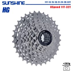 SUNSHINE Bicycle Cassette 8/9/10/11/12Speed Freewheel HG Structure Sprocket 32/36T/40T/42T/46T/50T/52T Flywheel For SHIMANO/SRAM