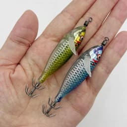 ShareShark 10pcs/box 5.6g Glow-in-the-dark Horizontal Shrimp Squid Hook Bait Set Suitable for Seafishing Cuttlefish Octopus
