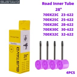 GUSTAVO TPU Bike Inner Tube 700C 700x23 25 28 32C Road Bicycle Tire Tubes 45 65 85mm Length FV Super Light