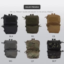 V5 FCPC Tactical Vest Backplate Supplement Sub-package Militar Airsoft Hunting Vest Plate Carrier Mag Double Sundries Pouch