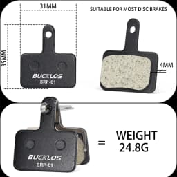 BUCKLOS BRP-01 Disc Brake Pads Resin Semimetallic MTB Hydraulic Brake Pads for SHIMANO B01S B05S Bicycle Brake Pad for M525 M395