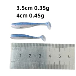 MUKUN 20PCS Micro Soft Fishing Lures 0.35g/35mm T-tail Worm Lure Small Artificial Bait Jig Wobblers Bass Pike Fishing Tackle
