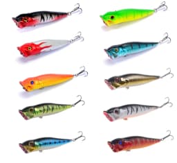 New Arrival 1 Pcs Big Popper Fishing Lures 9.5cm 12g 3d Eyes Bait Topwater Crankbait Wobblers Tackle Isca Poper Japan