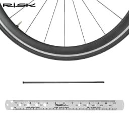 1pc RISK Bicycle Spoke Ruler Bike Spoke Length Gauge Crank Ball Bearings Cotter Pin Measuring Tool Double Sided Metric Imperial