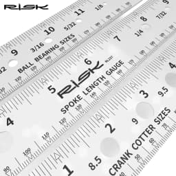 1pc RISK Bicycle Spoke Ruler Bike Spoke Length Gauge Crank Ball Bearings Cotter Pin Measuring Tool Double Sided Metric Imperial
