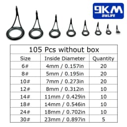 8~105Pcs Spinning Fishing Rod Guide Telescopic Rod Repair Kit Stainless Steel Ceramics Ring Fishing Rod Building Replacement Set