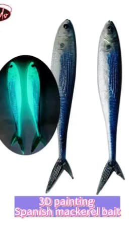 TAKEDO 3D Live Fish Painting Lure 12.5CM 16CM 19CM 34G Luminous Soft Fishing Bait Scissor Tail Fish For Tuna Bass Sea Fishing