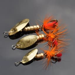 2pcs Spinner Spoon Lure 2.5g 4g 5.5g Rotating metal sequins bait treble Hooks Crankbait Hard Bait artificial Fishing Lure Tackle
