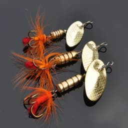 2pcs Spinner Spoon Lure 2.5g 4g 5.5g Rotating metal sequins bait treble Hooks Crankbait Hard Bait artificial Fishing Lure Tackle