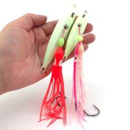 Inchiku Metal Jig Head Lure 80g 100g 120g 150g 180g 200g Luminous Squid Hook Soft Sinking Saltwater Spinning Fishing MarlinLure